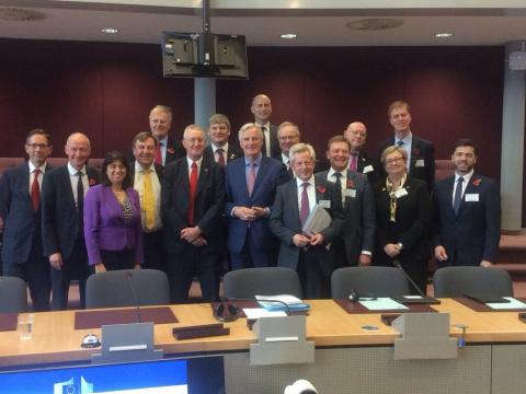 Jonathan visiting Brussels with the Brexit Select Committee