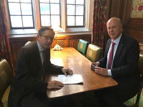 Jonathan Djanogly meets with Transport Secretary Chris Grayling