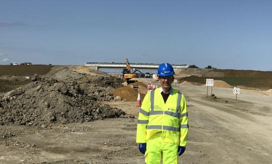 Jonathan Djanogly visits the A14 upgrade project