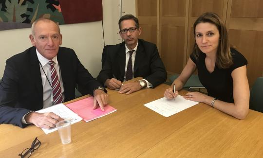 Jonathan Djanogly and Lucy Frazer MP meet new CEO of Govia Thameslink, Patrick Verwer