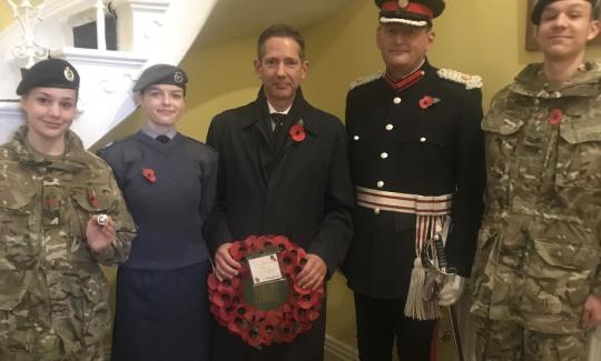Jonathan Djanogly MP attends the 2018 St Ives Remembrance service