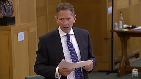 Jonathan Djanogly MP speaking in a Westminster Hall debate held in the Boothroyd Room